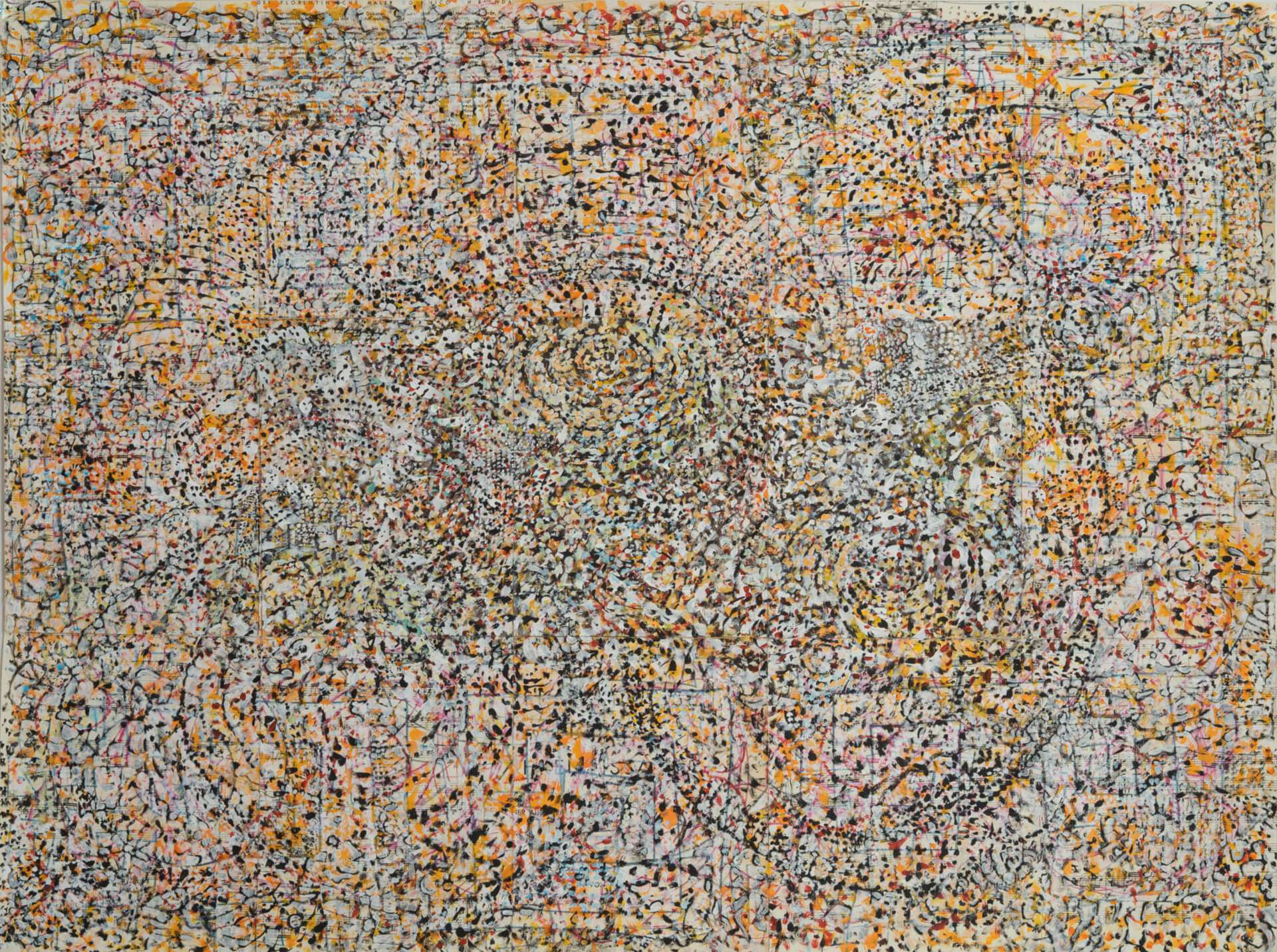 Mäander N° 2, 2009/2015, auf 15 Seiten aus Freskobildnis-se der Frührenaissance, 74 x 100 cm, Mehrl P 6070009